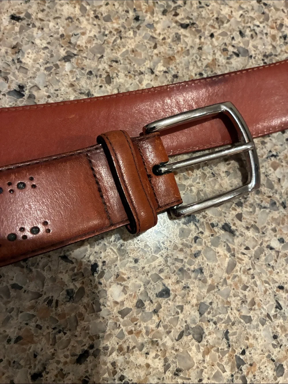 Allen Edmonds Manistee Dress Leather Belt Walnut Brown (74090)